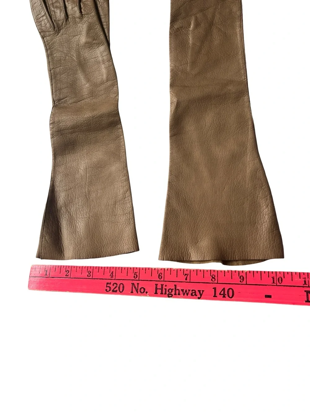 Vintage Dayne Taylor Brown Leather Gloves Lightweight Thin Soft Made in Italy